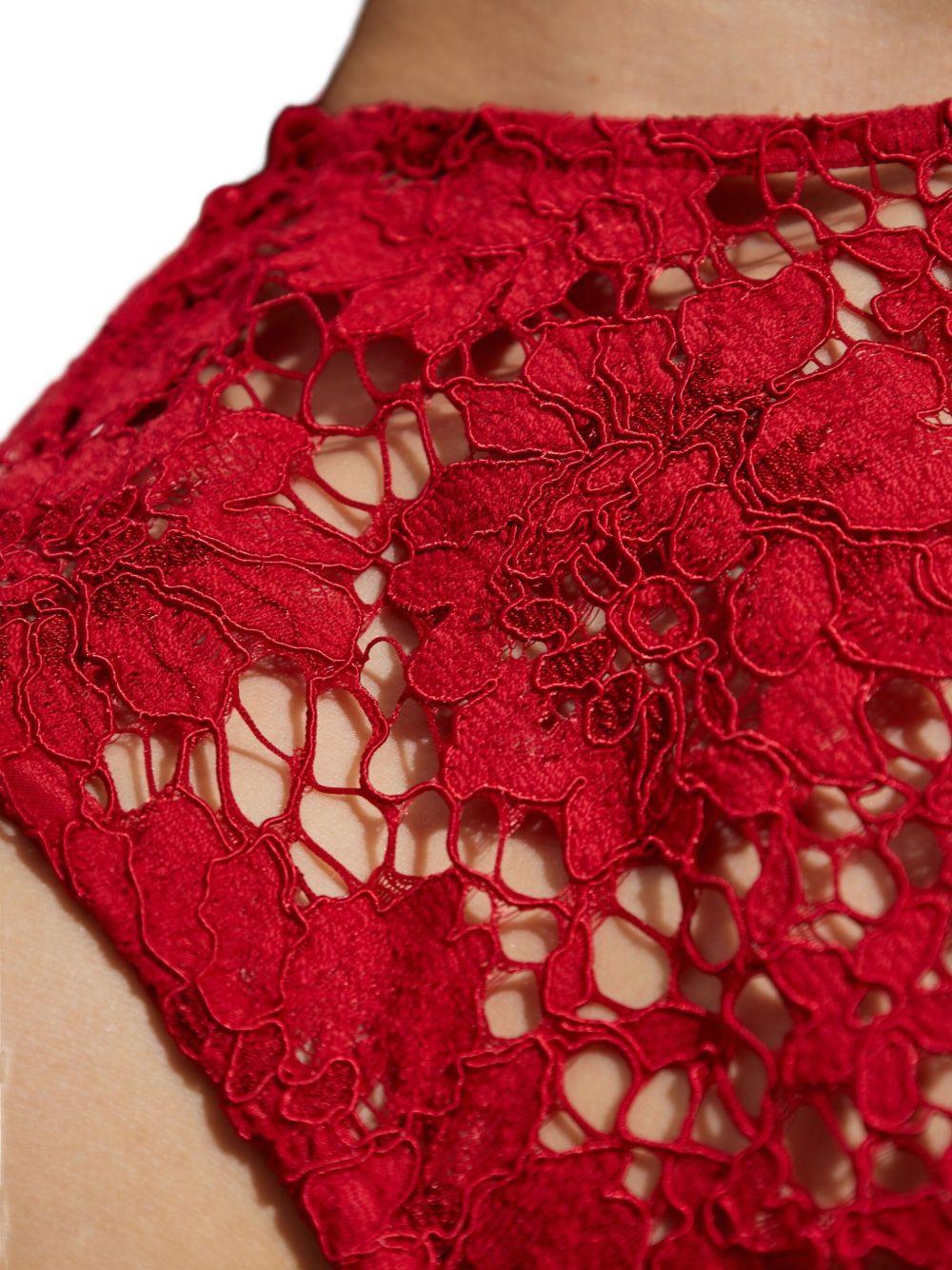 Lace mini dress SS25046SR RED SELF-PORTRAIT 