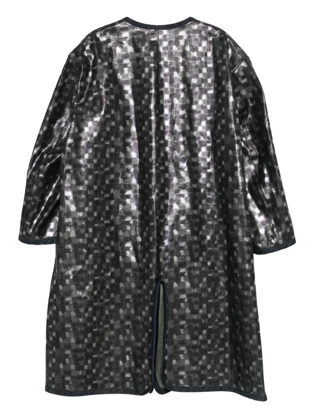 Denim Mixed Fabric Coat PPC007051 BLACK SILVER INDIGO COMME DES GARCONS HOMME PLUS 