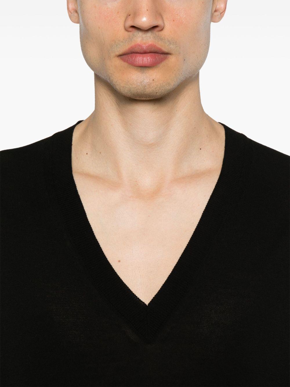 V-neck top B9D0008 99 NERO AMARANTO 