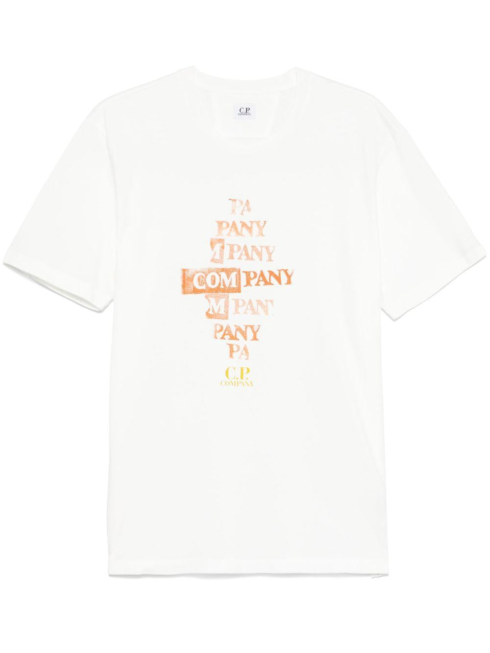 24/1 Jersey Front Logo T-Shirt 18CMTS308A005431G 103 GAUZE WHITE CP COMPANY 