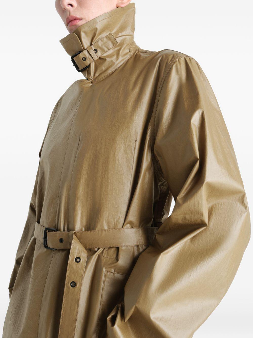 Light Wrap Coat in Light Coated Cotton OW1201LF1381 GR643 KHAKI LEMAIRE 