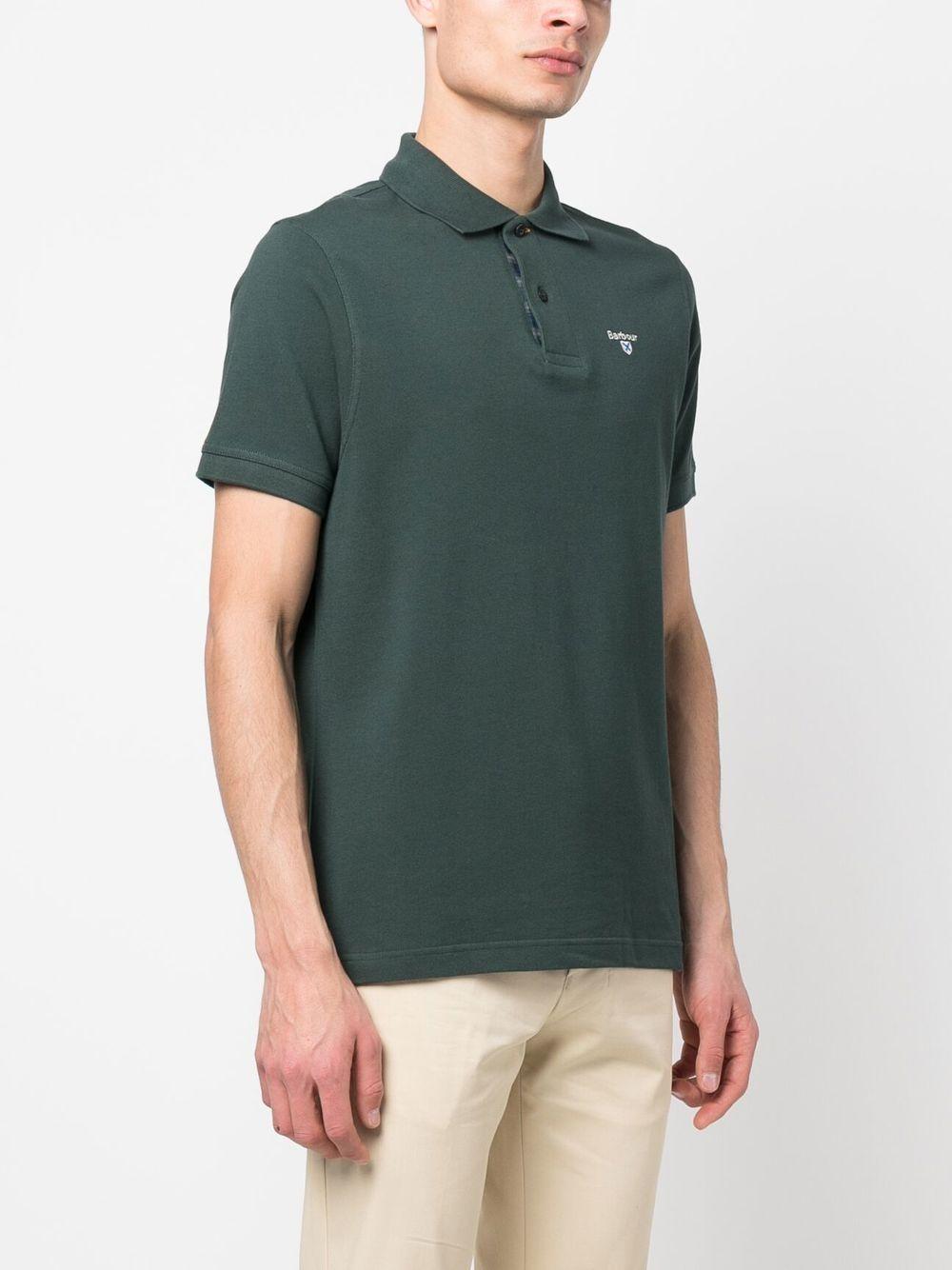 Polo in cotone MML0012 GN89 GREEN BARBOUR 