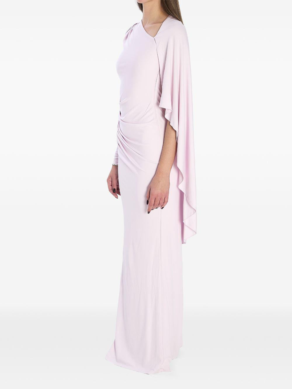 Maxi Abito In Jersey Con Drappeggio RS26505XP PINK SELF-PORTRAIT 