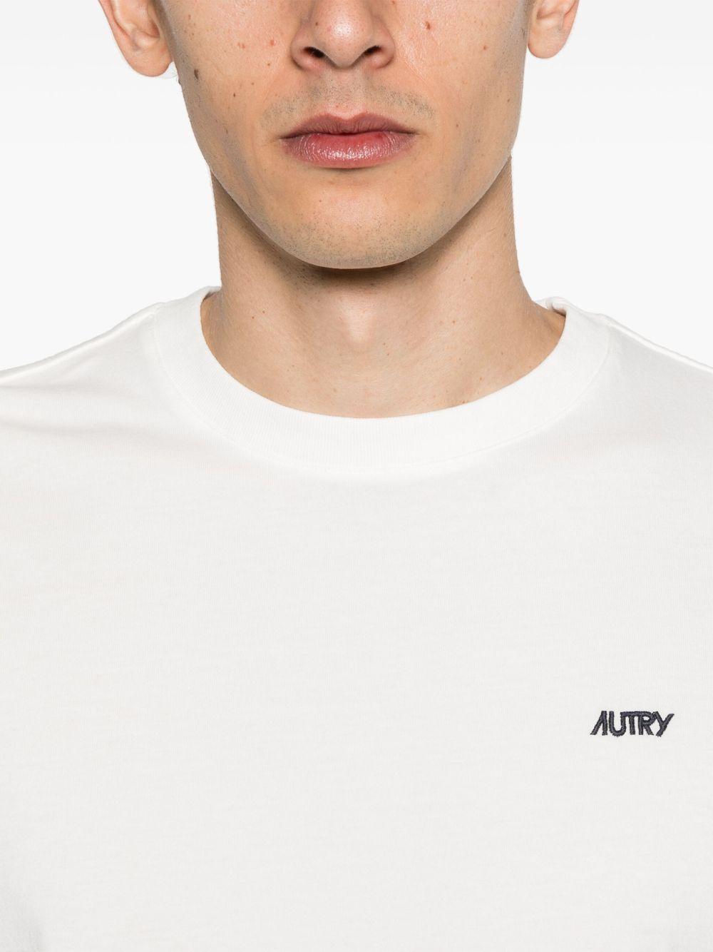 T-shirt con logo ricamato TSPMA7CW WHITE AUTRY 