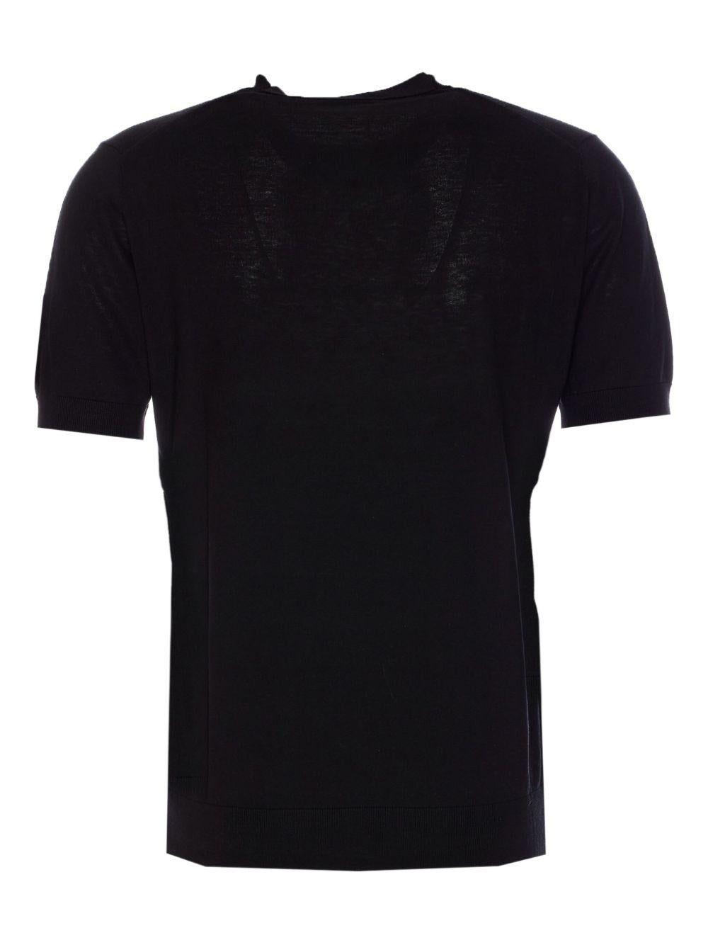 T-shirt in maglia di seta e cotone A010F200 9000 PAOLO PECORA 
