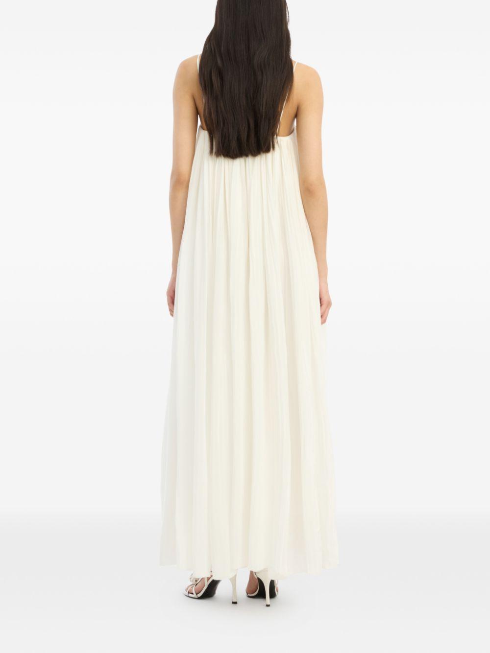 Pleated Midi Strap Dress 115735857 857 EGRET ROTATE 