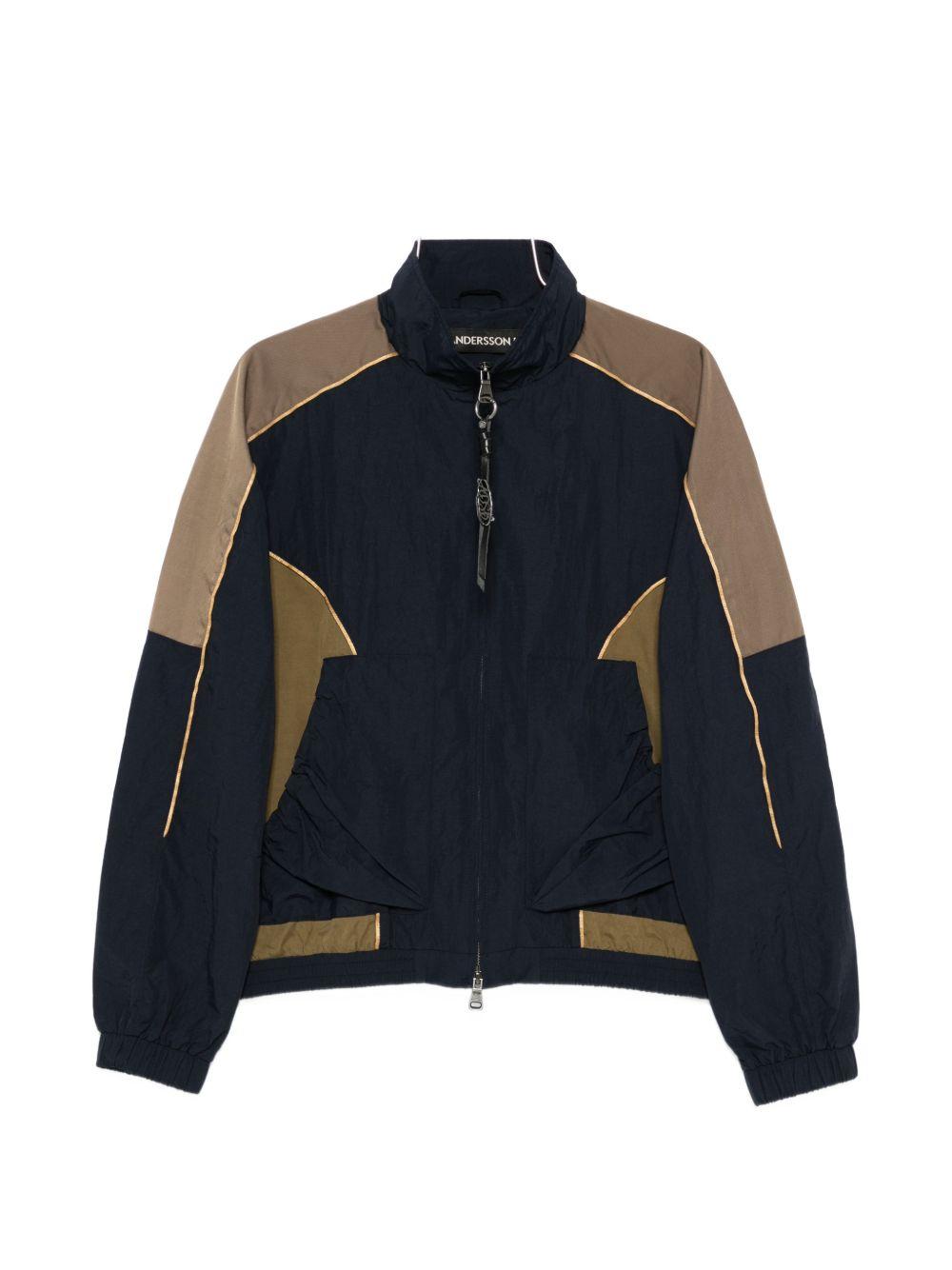 Unisex Color-Block Nylon Track Jacket AWA759U NAVY KHAKI ANDERSSON BELL 