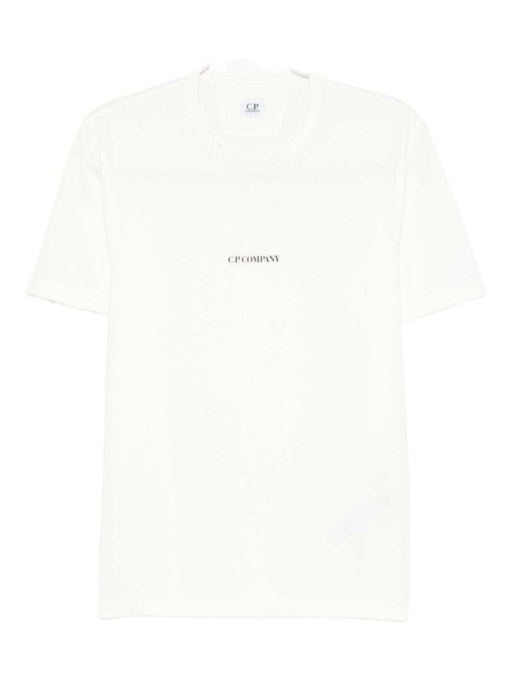 24/1 Jersey Short Sleeve Logo T-Shirt RCCMTS727A005431G 103 GAUZE WHITE CP COMPANY 