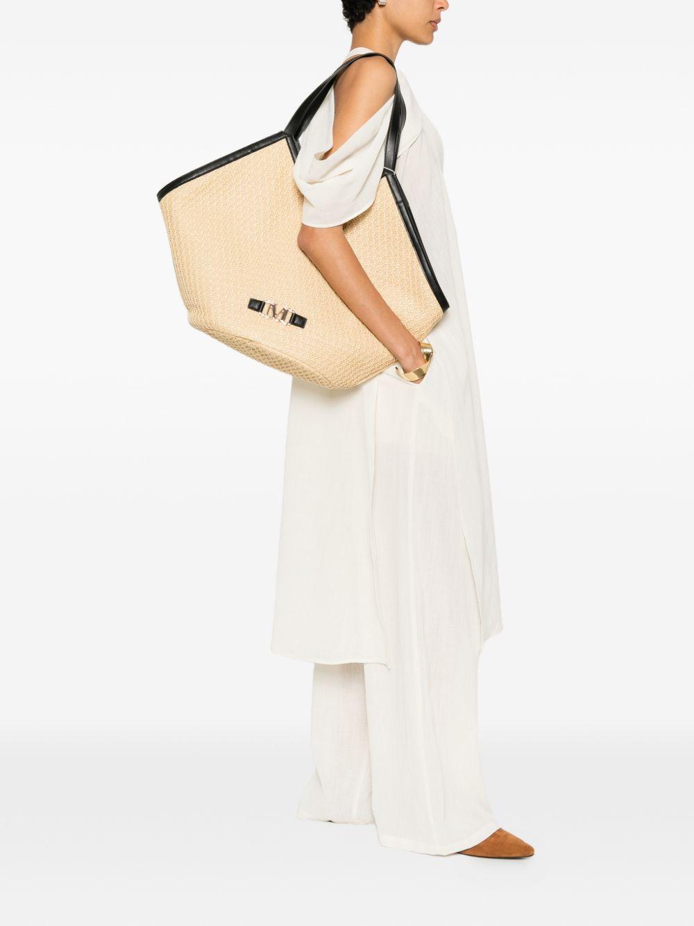 Borsa In Rafia BCHBRUNO 001 BEIGE NERO MAX MARA 