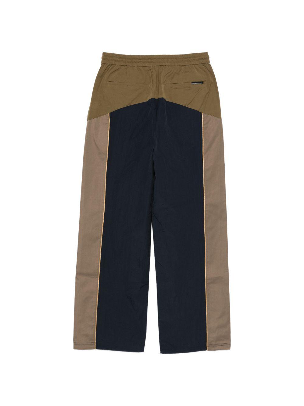 Unisex Color-Block Nylon Track Pants APA876U NAVY KHAKI ANDERSSON BELL 