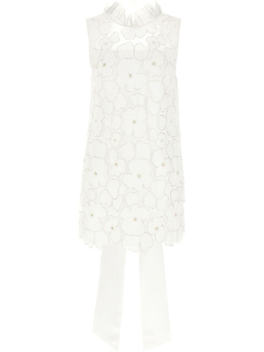 Satin mini dress SS25266SW WHITE SELF-PORTRAIT 