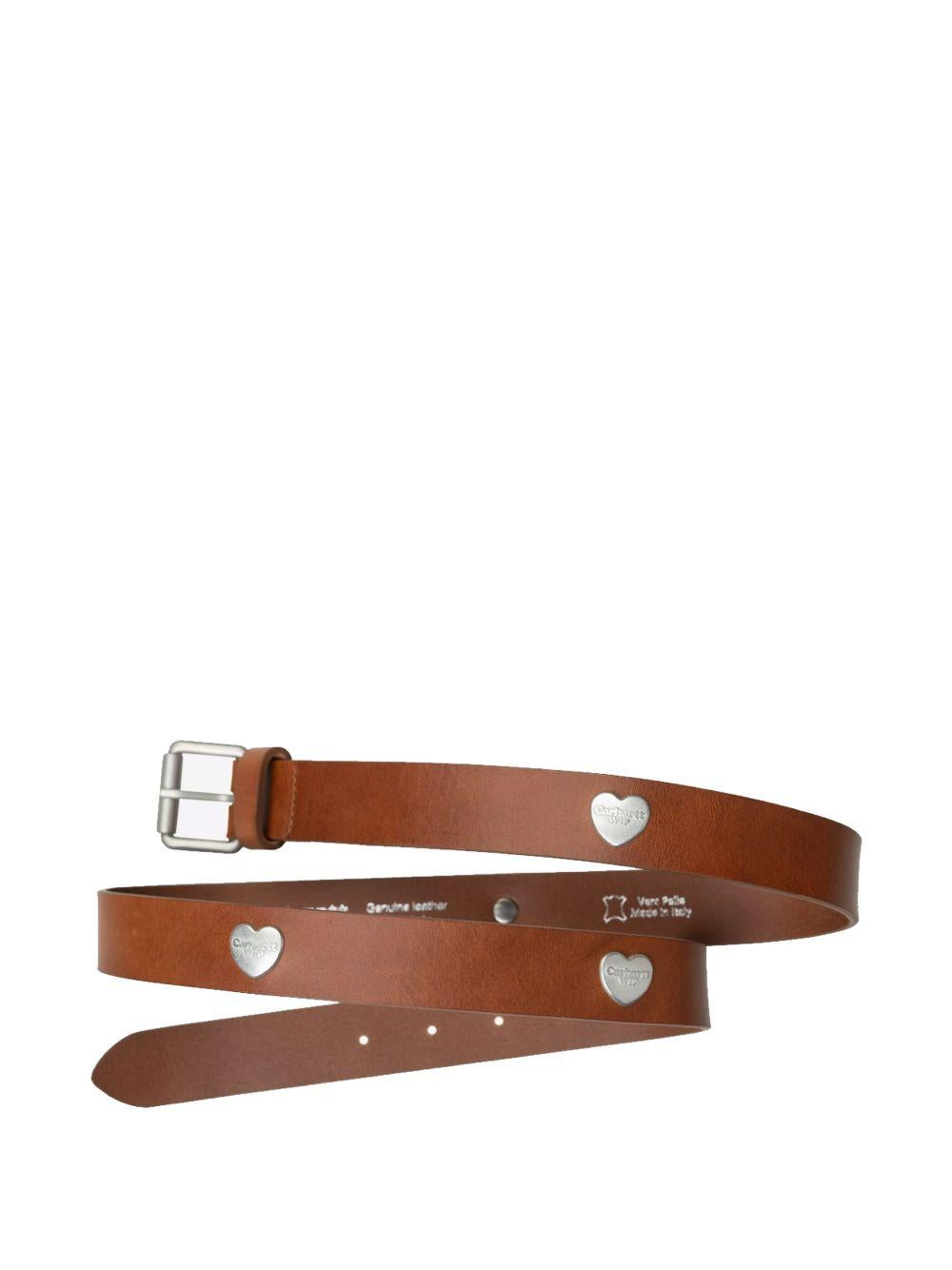 Tylor Belt Leather I035381 14EXX COGNAC SILVER CARHARTT WIP 