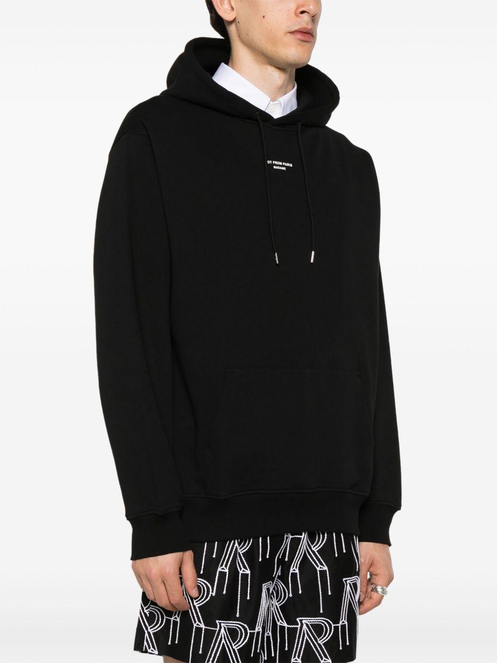 Le Hoodie Slogan Classique PERMHO161CO127 BLACK DROLE DE MONSIEUR 