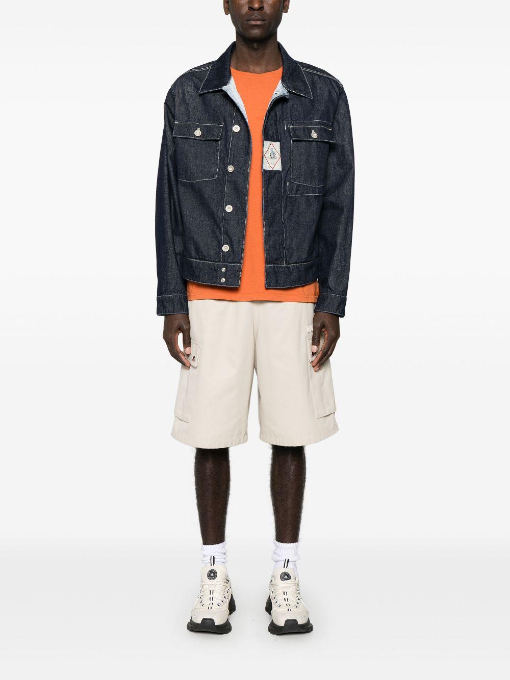 3/1 Hand Plated Denim Short Jacket 18CMOW188A110295H D08 DENIM NORMAL WASHED CP COMPANY 