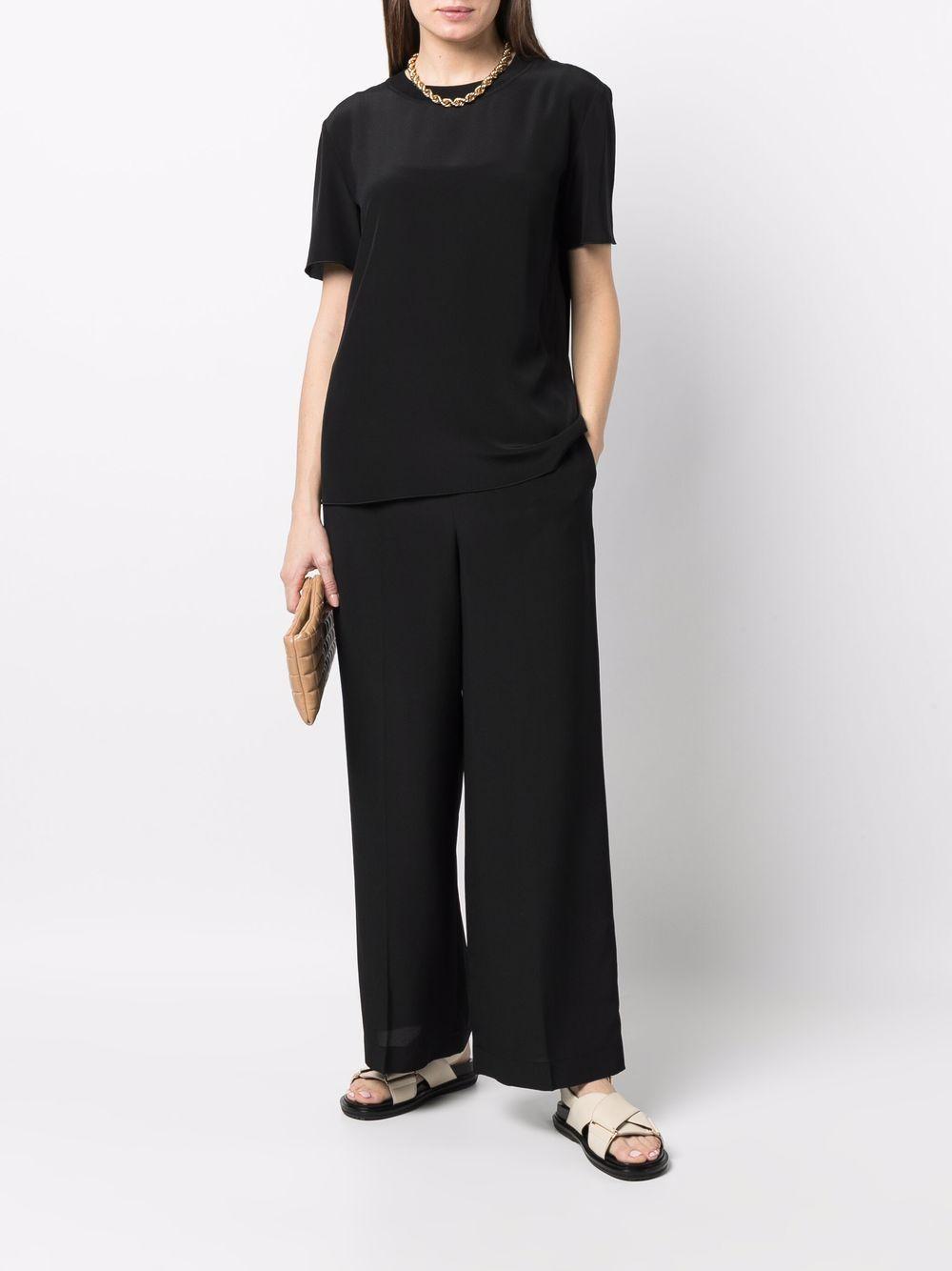 Blusa Rubin con bordo a coste JF005849 0010 BLACK JOSEPH 