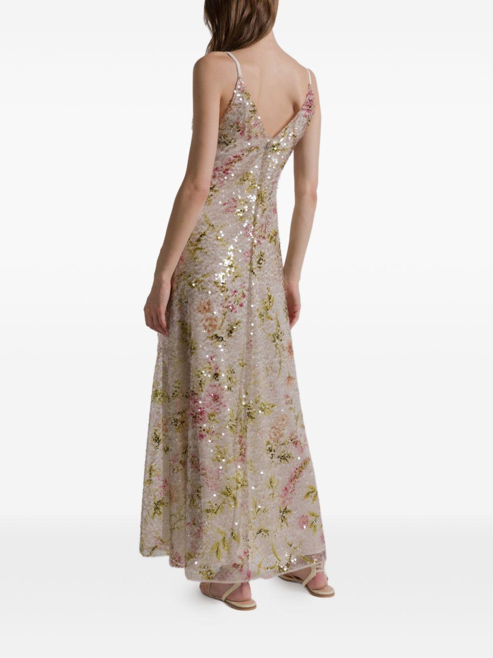 Abito da sera con paillettes floreali A04511646 1888 ALBERTA FERRETTI 