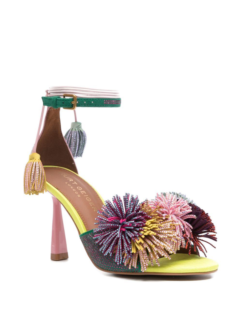 Pompom-embellished heeled sandals 4366199209 869 MULTICOLOUR KURT GEIGER LONDON 