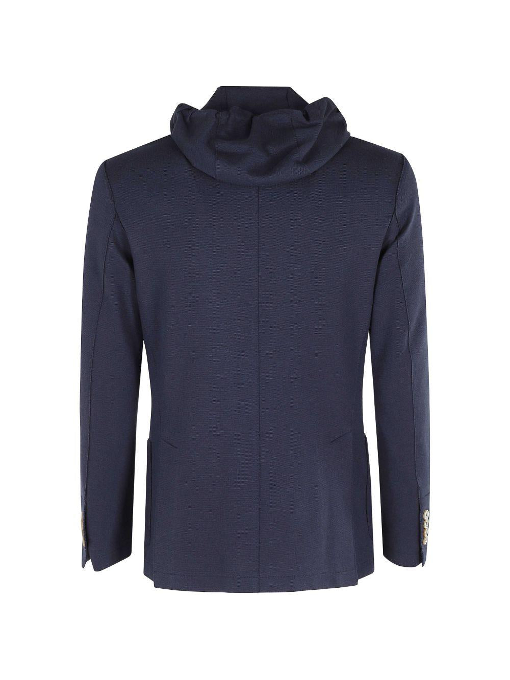 Blazer monopetto con cappuccio M70GIAF02TES0M037 11 BLUE ELEVENTY 