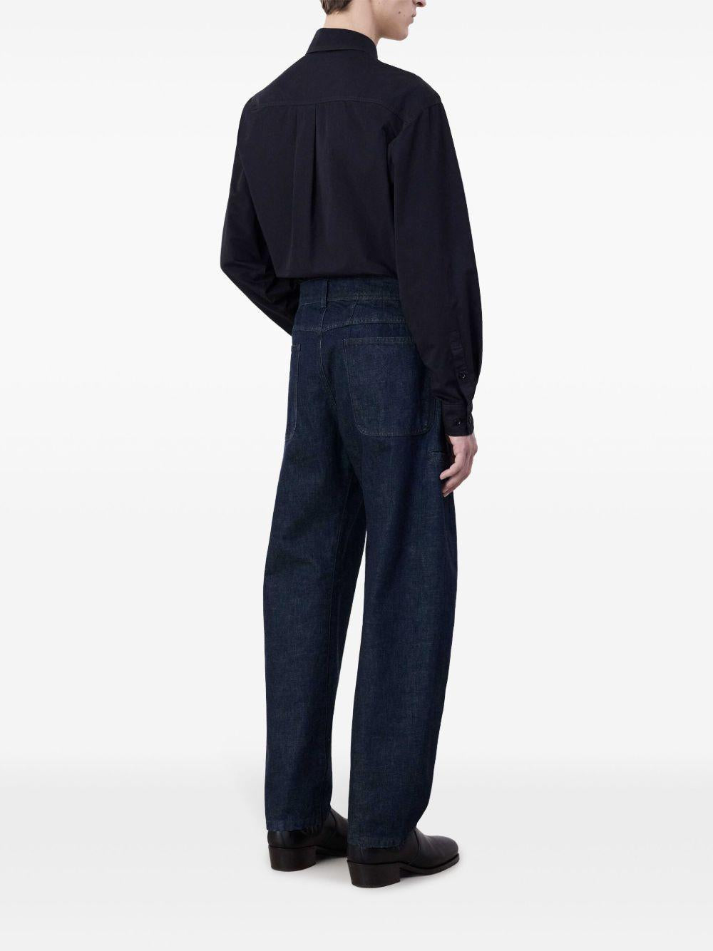 Twisted Workwear Pants in Heavy Indigo Denim PA1102LD068 BL760 DENIM INDIGO LEMAIRE 