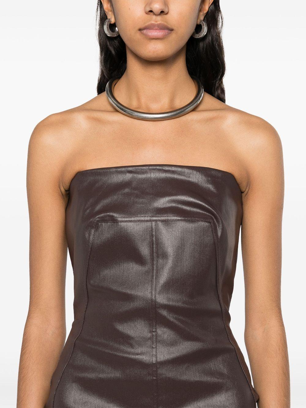 Bustier Gown maxi dress RP01E7524SCT 14 MAHOGANY RICK OWENS 