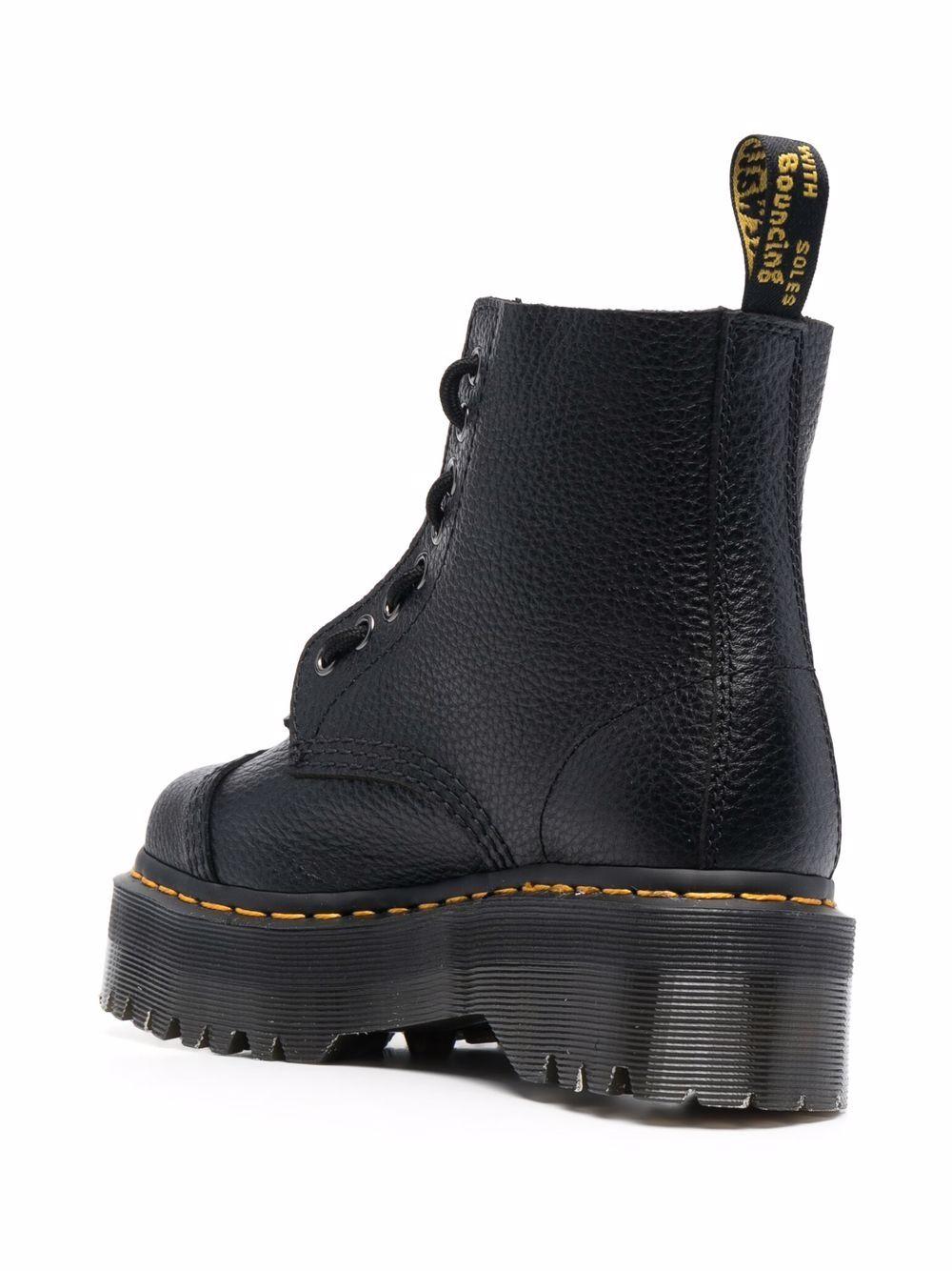 Stivali platform in nappa lavorata Sinclair 22564001 MILLED BLACK DR. MARTENS 