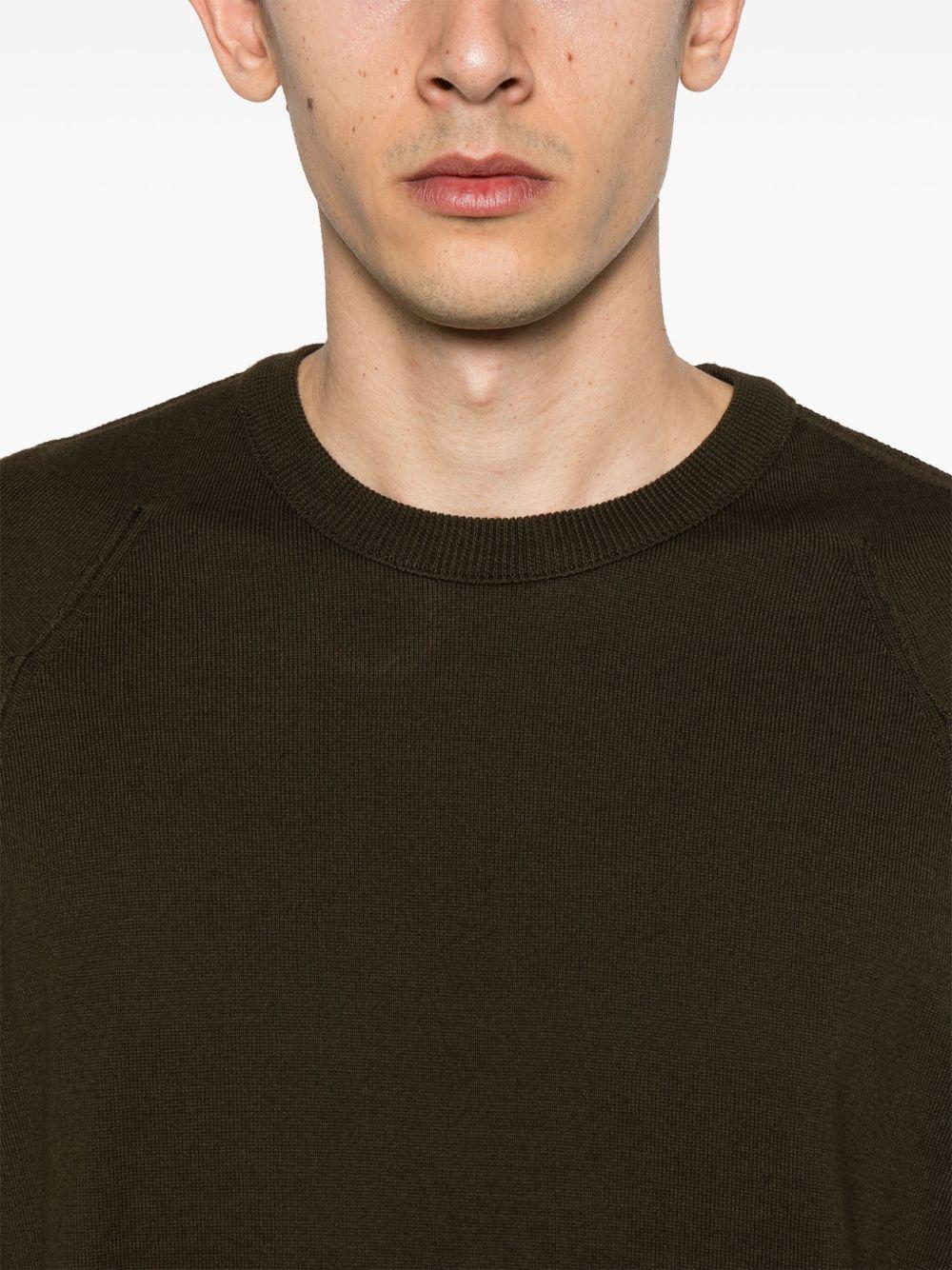 Sea Island Crewneck Lens Knit 18CMKN026A004037A 683 IVY GREEN CP COMPANY 