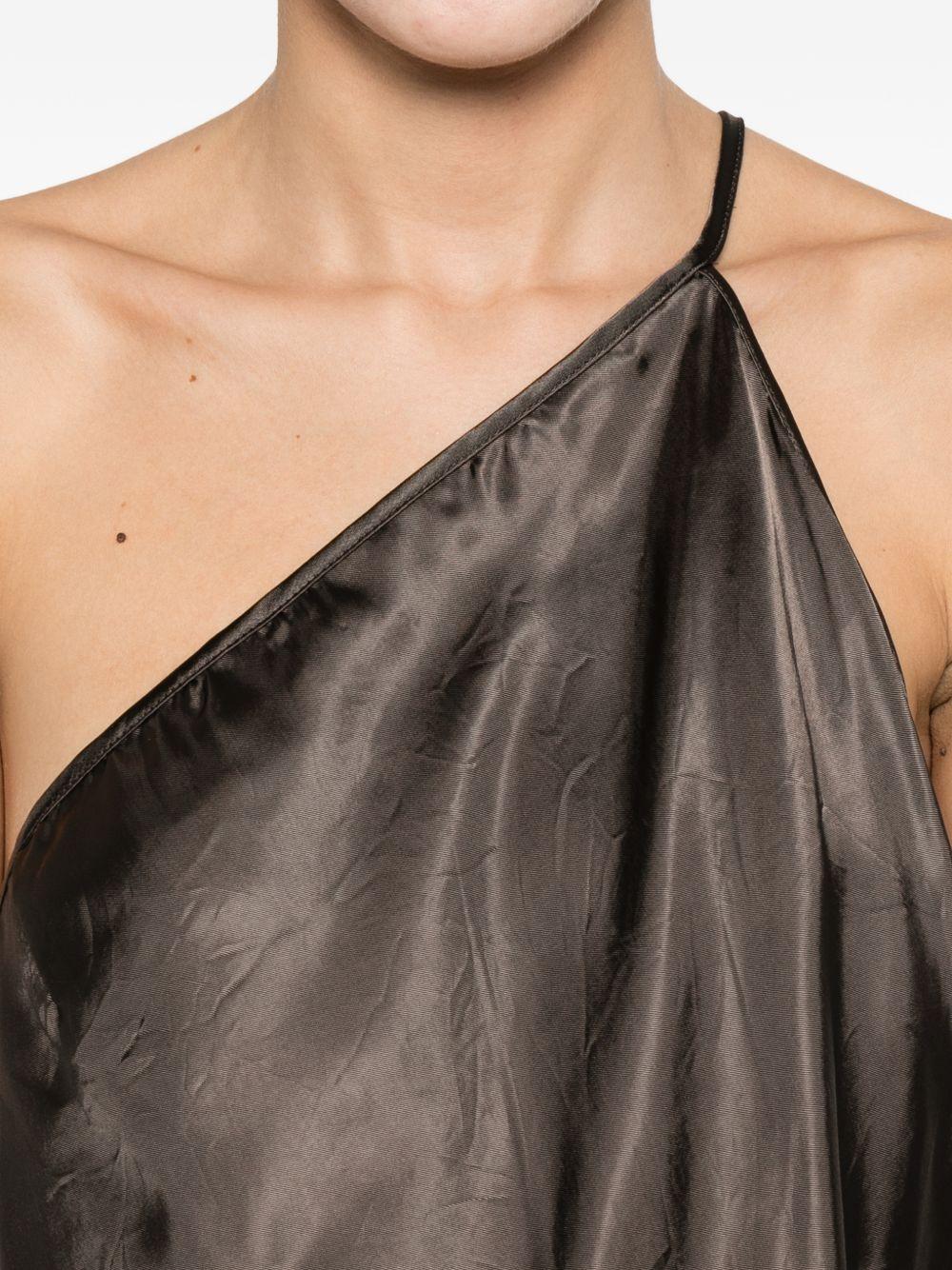 One Shoulder Slip T RP01F6117N 78 DARK DUST RICK OWENS 