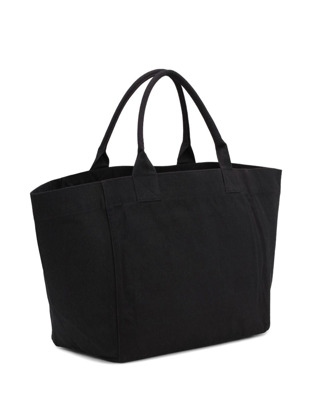 XXL Banana Print Tote A6896 099 BLACK GANNI 