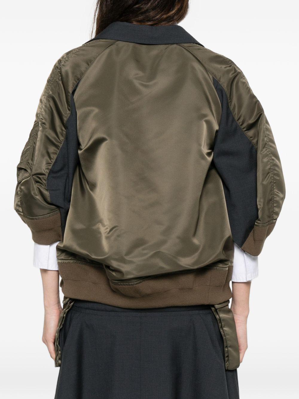 Suiting Nylon Twill Blazer 2608284 342 GRAY DARK KHAKI SACAI 