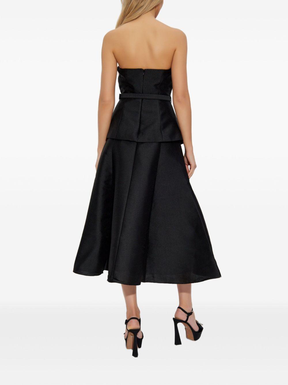 Black Taffeta Bandeau Midi Dress AW25083MB BLACK SELF-PORTRAIT 