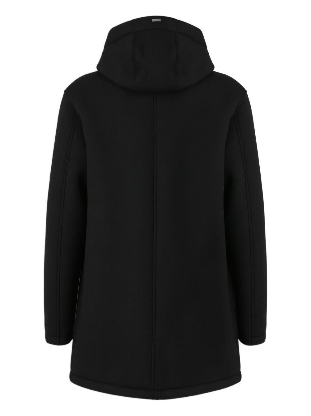 Giacca Lunga In Scuba PA000163U39501Z 9300 NERO HERNO 