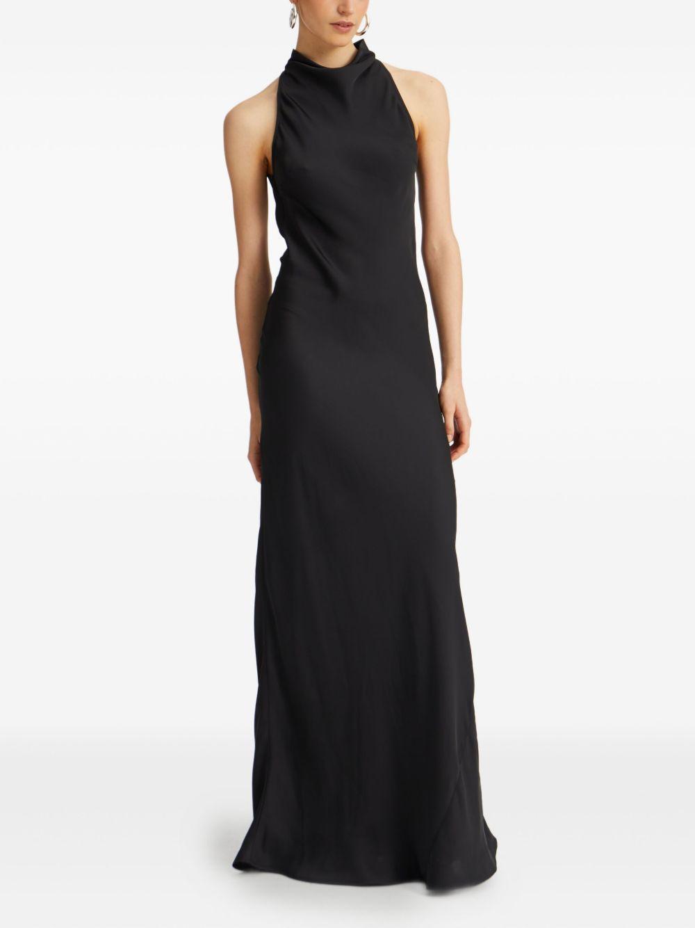 Satin Maxi Dress 114332100 100 BLACK ROTATE 