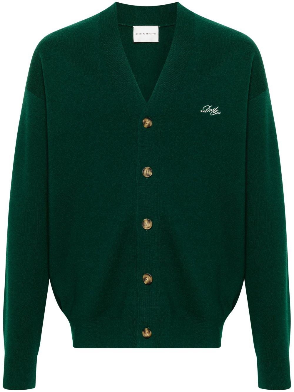 Le Cardigan Drôle PERMCA123WO007 DARK GREEN DROLE DE MONSIEUR 
