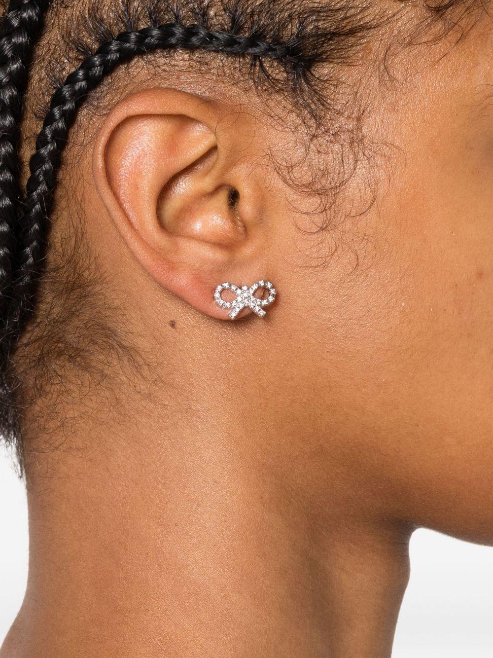 Orecchini Micro Fiocco con Cristalli<BR/> PF25625SESL SILVER SELF-PORTRAIT 