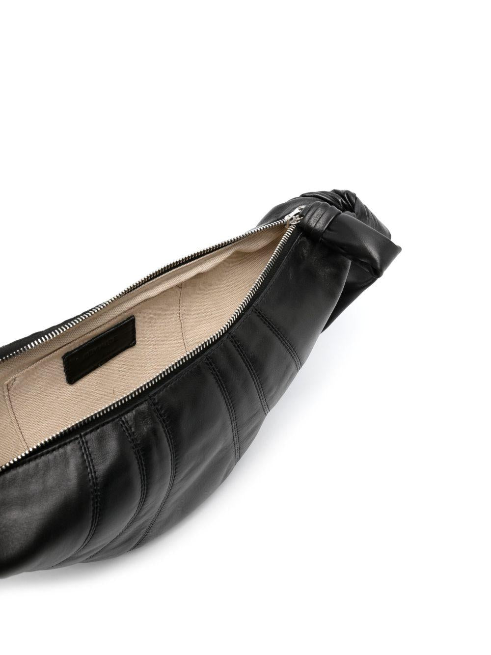 Small Croissant Bag in Leather BG0003LL095 BK999 BLACK LEMAIRE 