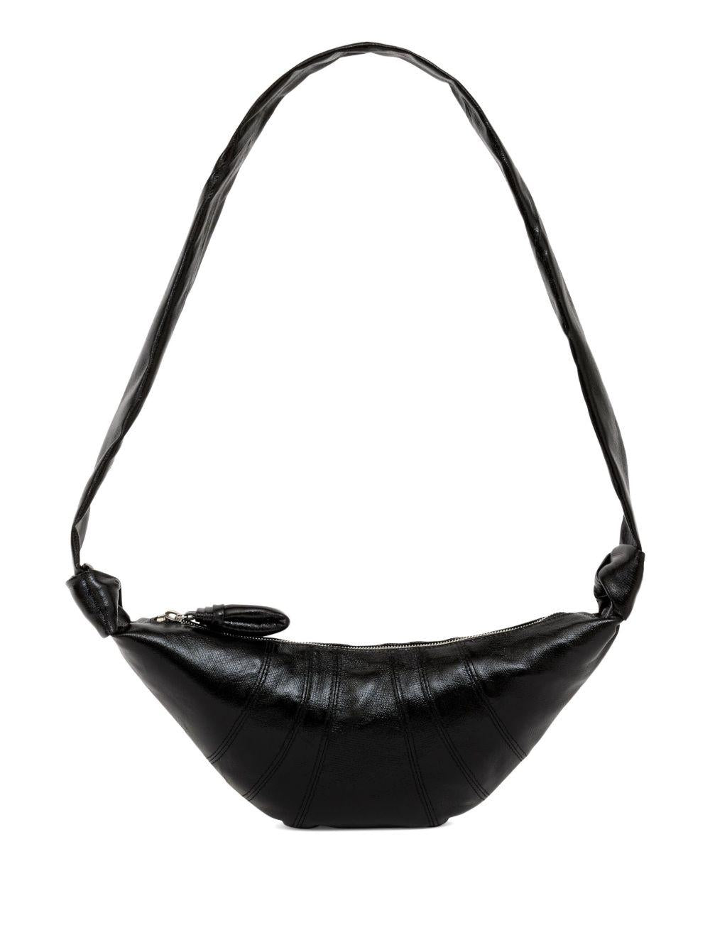 Small Croissant Bag in Coated Cotton BG0003LF1329 BK999 BLACK LEMAIRE 