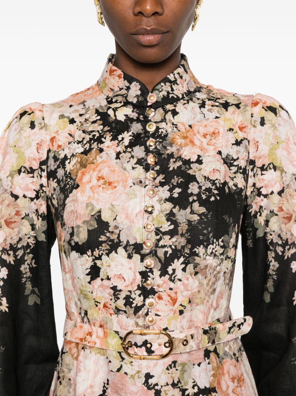  9143DF241 BLACK ROCOCO FLORAL ZIMMERMANN 