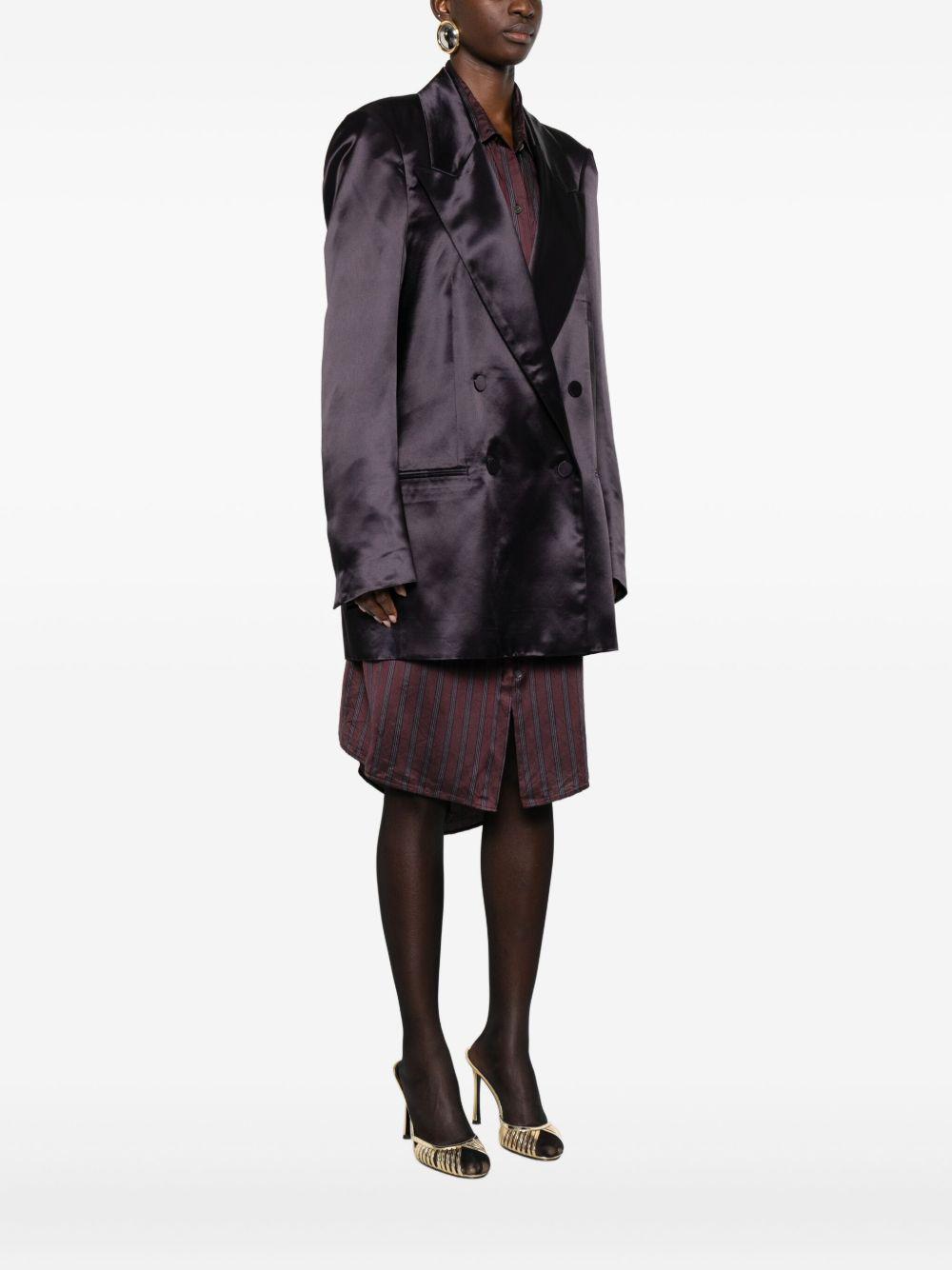 Oversized Duchesse Blazer BLINK2071 402 DARK PURPLE DRIES VAN NOTEN 