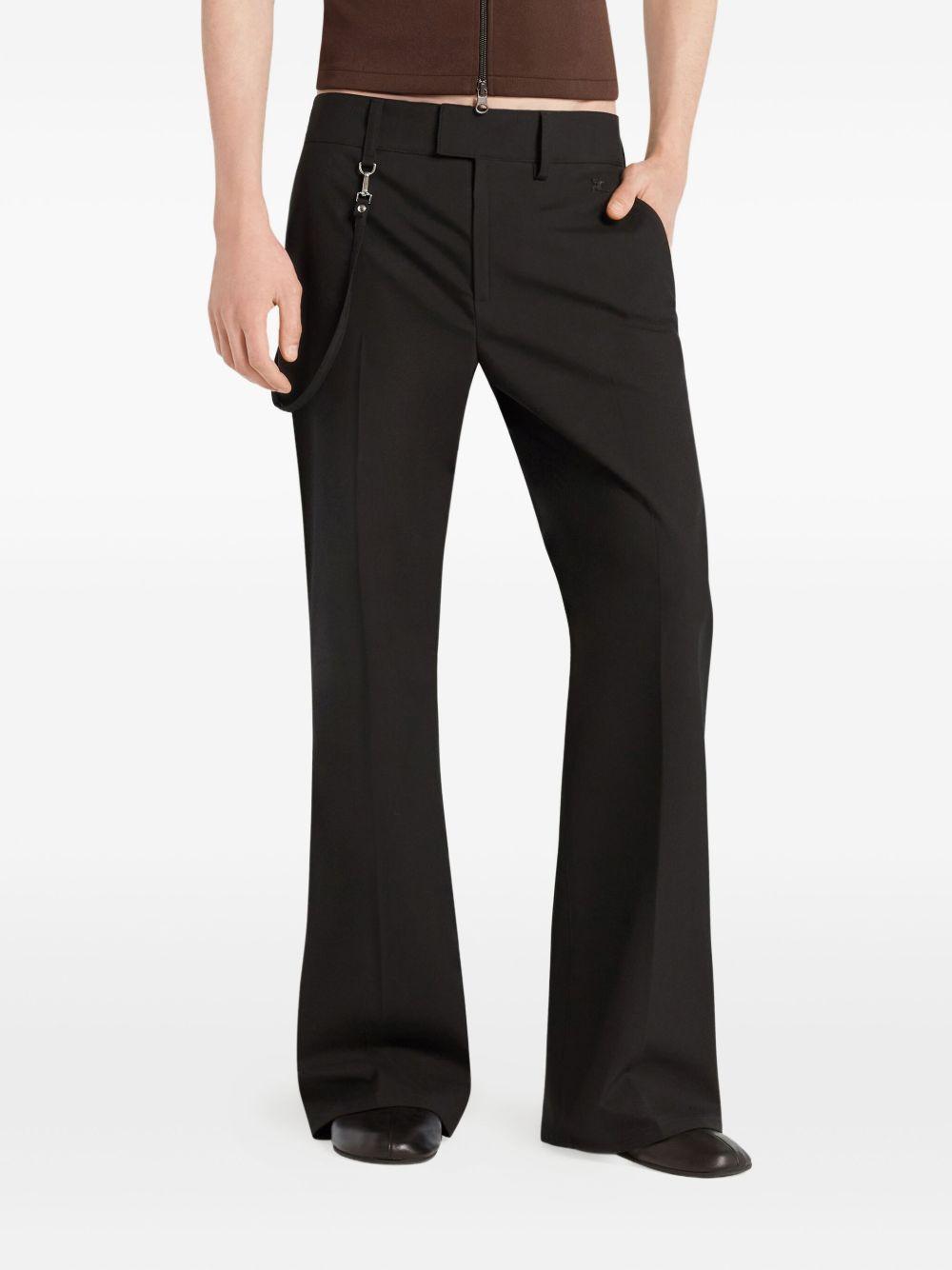 Light Twill Bootcut Pants 325CPA412PL0222 9999 BLACK COURREGES 