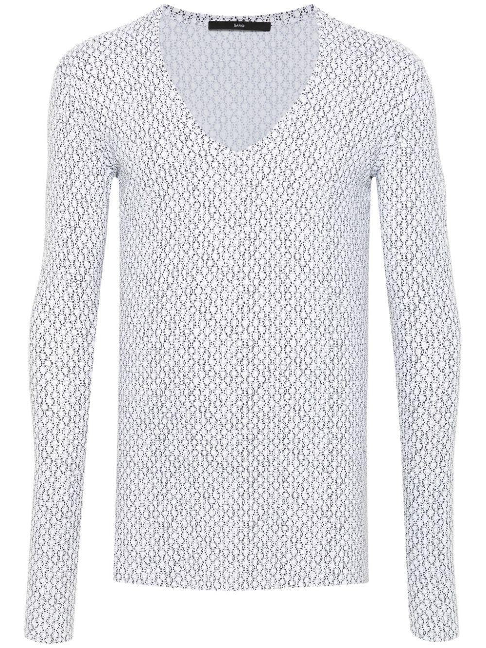  SS24N21 JERSEY GEOMETRICO NERO SAPIO 