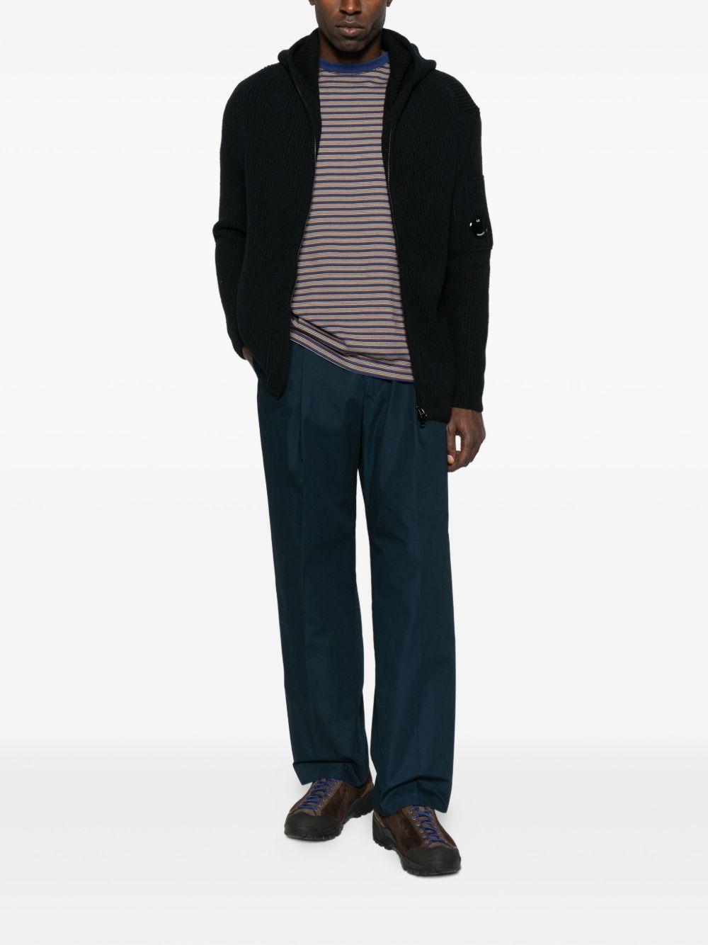 Fleece Knit Hooded Sweater 19CMKN258A006170A 999 BLACK CP COMPANY 