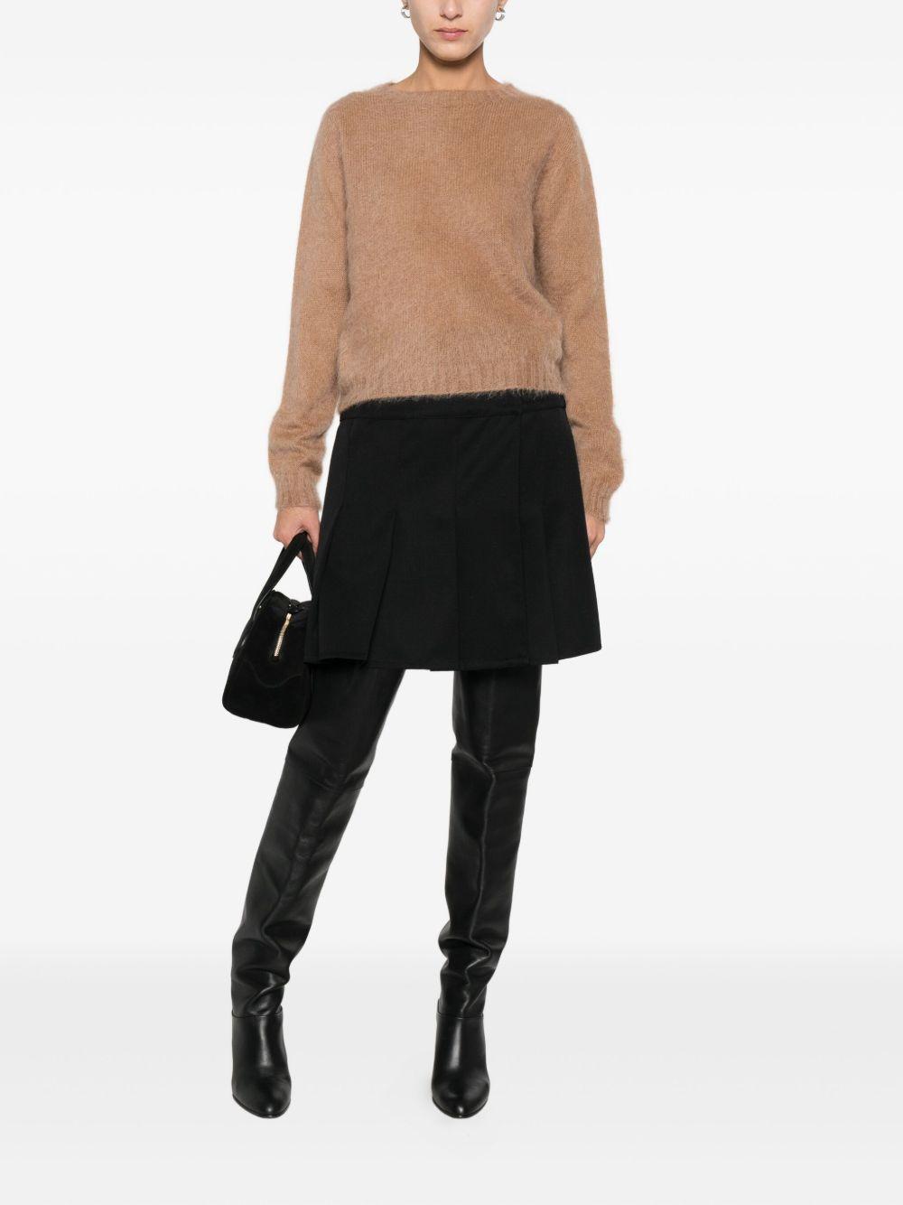 Maglia girocollo ini misto mohair - Cammello ACETOMM12133 003 CAMMELLO MAX MARA STUDIO 