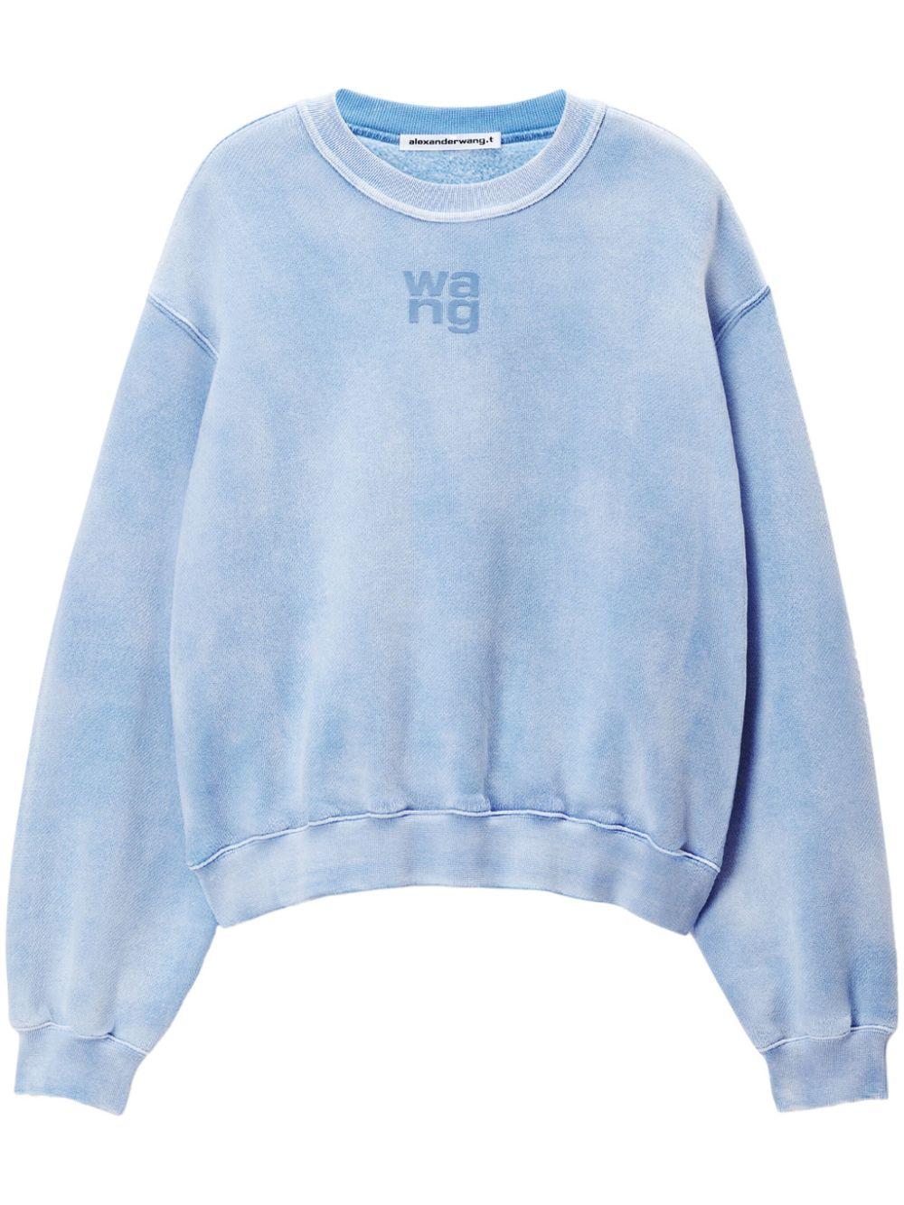Logo crewneck sweatshirt 4CC3241518 450B WASHED PALE BLUE ALEXANDER WANG 