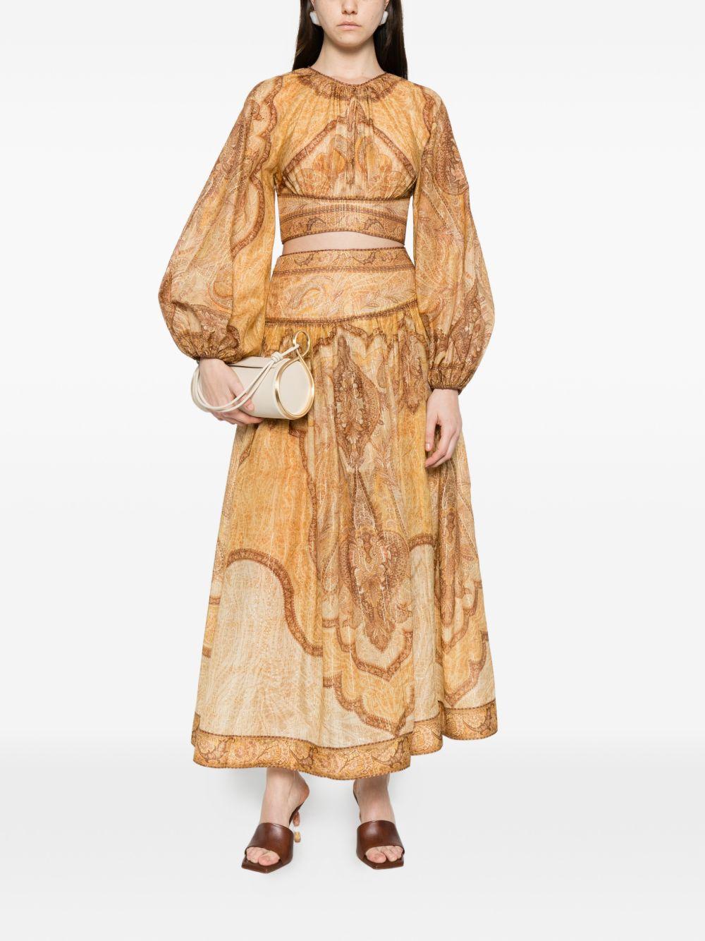Maxi Gonna Wanderlust 6437SRS262 TAPESTRY MUSTARD ZIMMERMANN 