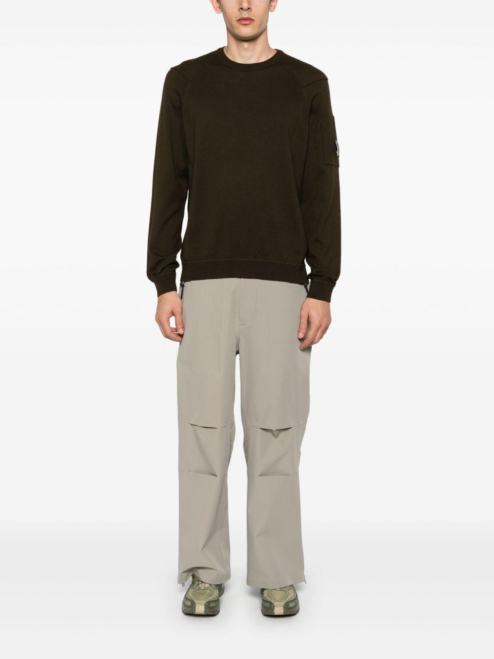 Sea Island Crewneck Lens Knit 18CMKN026A004037A 683 IVY GREEN CP COMPANY 