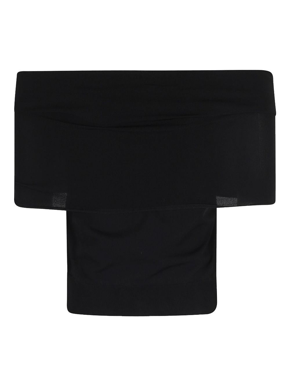 Top con spalle scoperte B31136 09 NERO ROBERTO COLLINA 