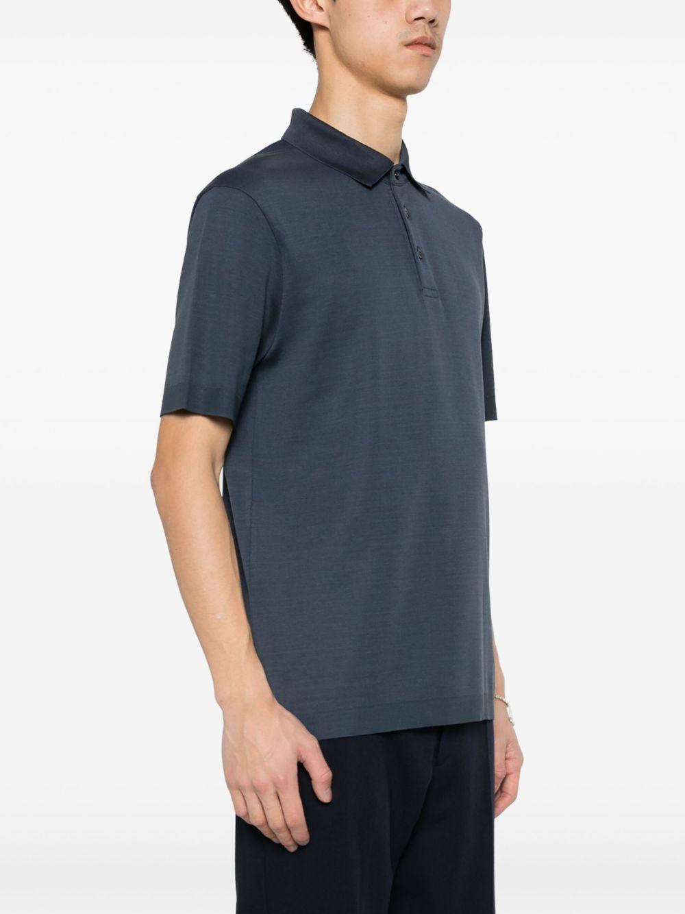 Polo in Jersey Knit Effect JPL00125U52059 9201 BLUE NAVY HERNO 