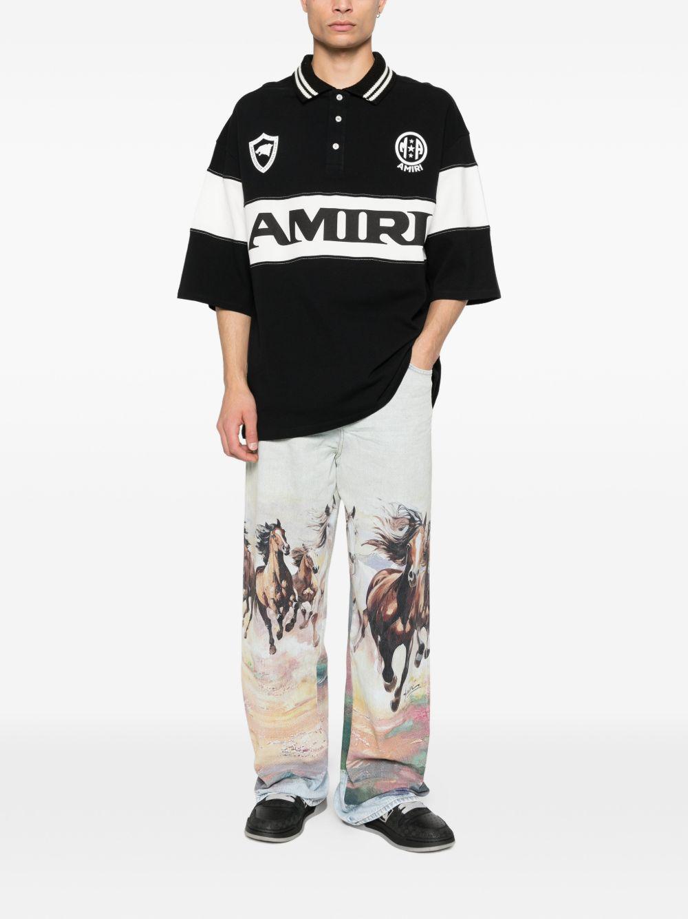 Sport Oversized Polo AMTOJR1003 001 AMIRI 