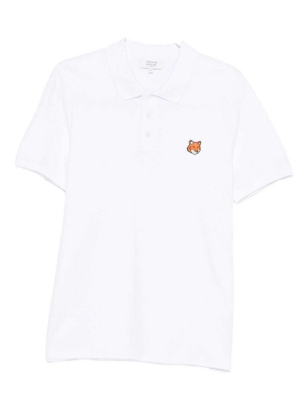 FOX HEAD REGULAR - Polo PM00209KP0002 P100 WHITE MAISON KITSUNE 