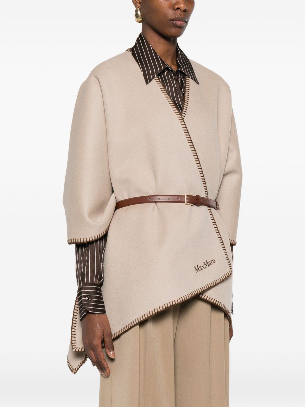 Mantella Doppio Drap Pura Lana MXACOLOMBA 001 PALE GOLDEN MAX MARA 